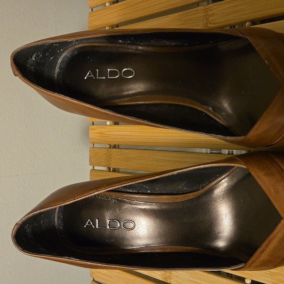 Aldo brown leather pointy toed heels - Picture 4 of 12